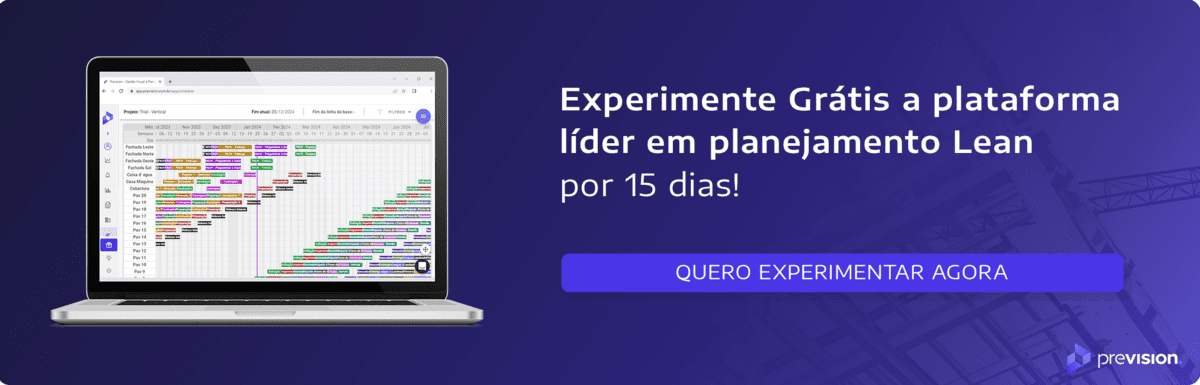 Experimente grátis a plataforma de planejamento lean de obras. 